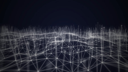 Plexus structure evolving in organic motion, 4k footageの写真素材