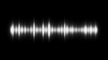 Monochrome digital audio spectrum, 4k footageの写真素材