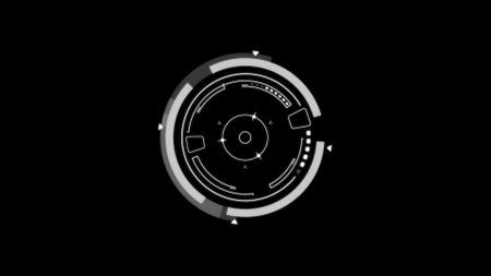 Futuristic User Interface HUD, digital crosshair, 4k illustrationの写真素材