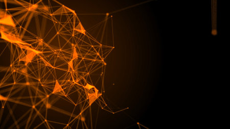 Plexus structure evolving in organic motion, 4k illustration, not AI generatedの写真素材