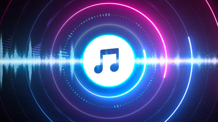 Music equalizer, hologram audio spectrum, 4k footage, not AI generated
