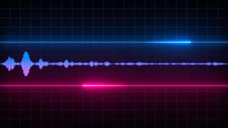 Music equalizer, hologram audio spectrum, 4k footage, not AI generated