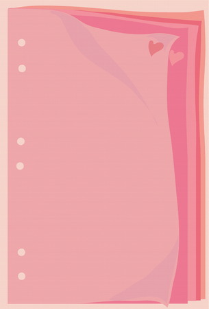 cute notebook for a lover with colored sheetのイラスト素材