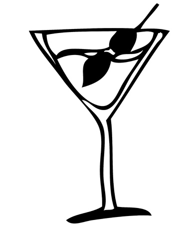A picture of a glass with alcohol drinkのイラスト素材