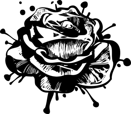 flower garden blossoming bud of a roseのイラスト素材