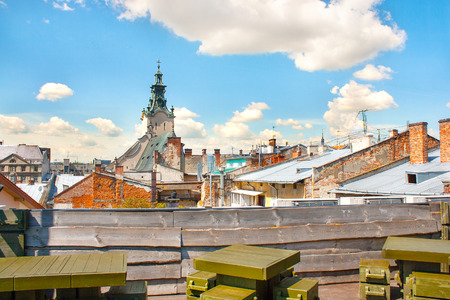 Image cityscape view of the rooftops of the cityの写真素材