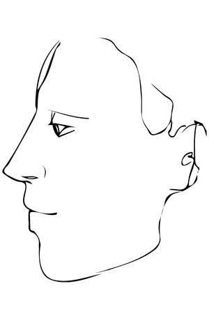 Human head sketch.のイラスト素材