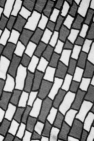 image of an abstract background of curved diagonal lines filled with a checkerboard methodの写真素材