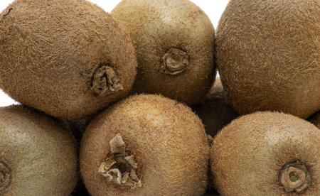 Image background of several ripe kiwi fruitsの写真素材