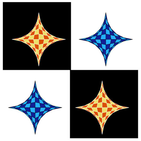 Vector image of a square checkered starのイラスト素材