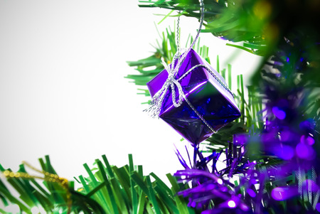 Christmas gift box with selective focusの写真素材