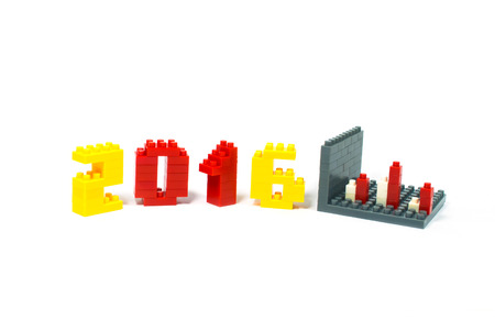 Target achievement graph 2016 with Lego blocks