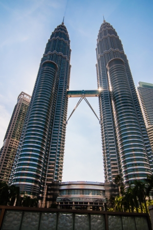 Twin tower from bottomのeditorial素材