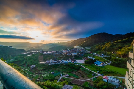 Sunrise at cameron highlandの写真素材