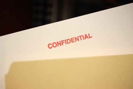 File with confidential documentsの写真素材