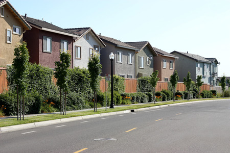 Row of houses in suburban neighborhoodのeditorial素材