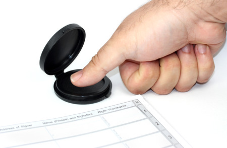 Getting finger print for official record