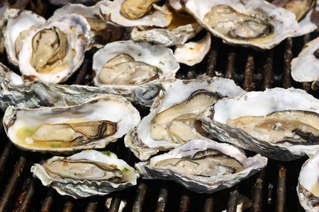 Oysters on the Grillの写真素材