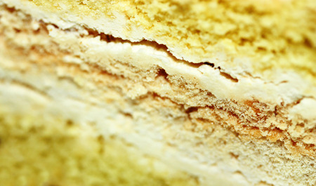 Close up of layered piece of cake