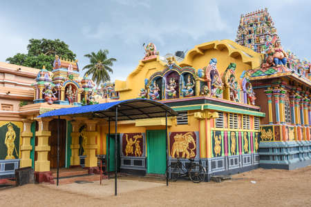 Colorful Hindu Temple in Trincomalee, Sri Lanka.の写真素材
