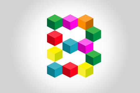 Colorful B alphabet