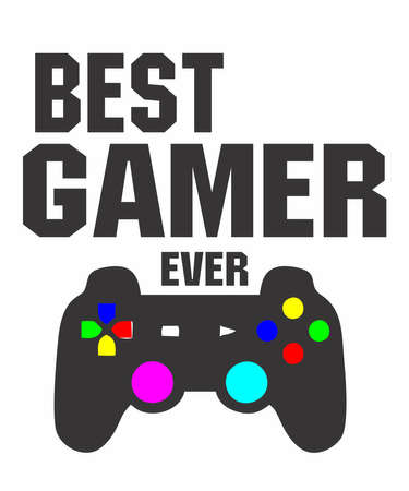 best gamer everis a vector design for printing on various surfaces like t shirt, mug etc.のイラスト素材