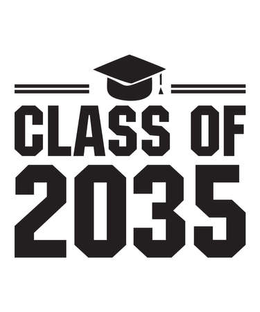Class Of 2035 is a vector design for printing on various surfaces like t shirt, mug etc.のイラスト素材