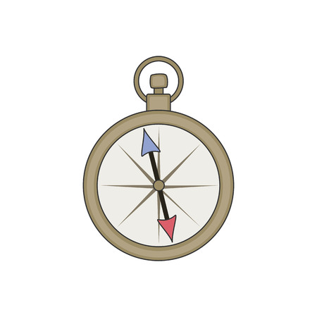 Compass icon. Cartoon illustration of compass vector icon.のイラスト素材