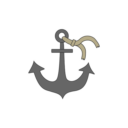 Nautical Anchor vector isolated on white background.のイラスト素材