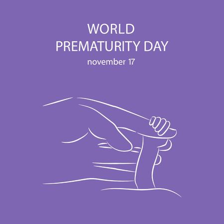 Vector illustration of World Prematurity Day. Vector illustration.のイラスト素材