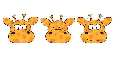 Cute giraffe print for kids. Vector illustration.のイラスト素材
