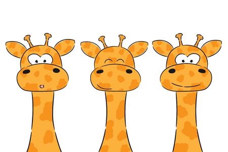 Cute giraffe print for kids. Vector illustration.のイラスト素材