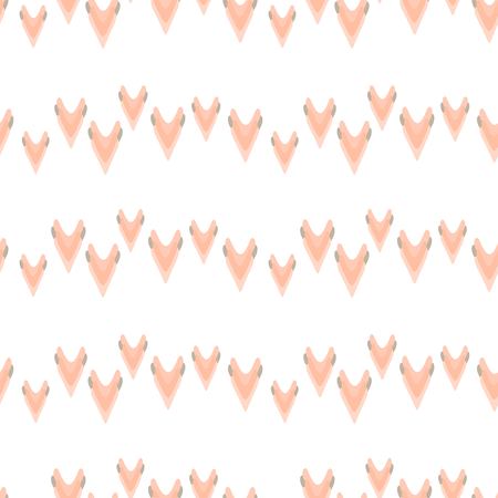 Abstract seamless pattern of hearts on white background. Image for a poster or cover. Vector...