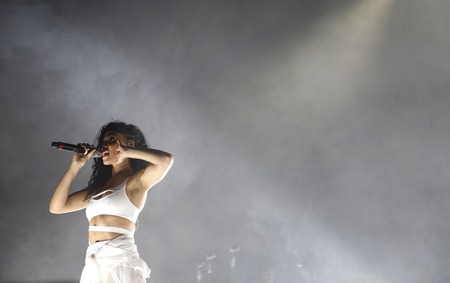 Barcelona, Spain - June 20, 2017 - British singer and composer FKA Twigs performs live during Sonar advanced music and arts in Barcelona.のeditorial素材