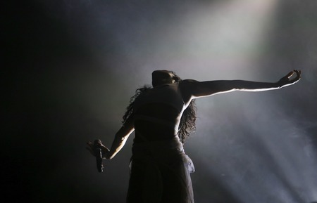 Barcelona, Spain - June 20, 2017 - British singer and composer FKA Twigs performs live during Sonar advanced music and arts in Barcelona.のeditorial素材