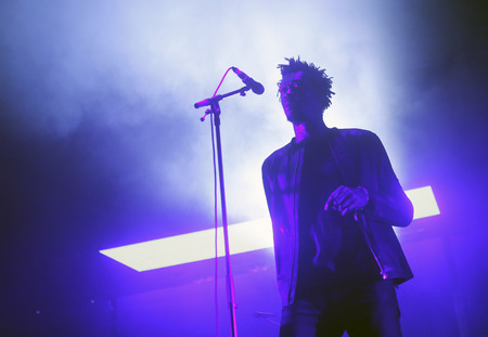 Barcelona / Spain - June 14, 2014 - British electronic music band Massive Attack performs live at Sonar advanced music and arts in Barcelonaのeditorial素材