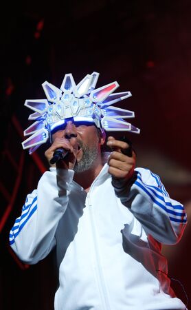 Calvia, Mallorca / Spain - May 11, 2019: Jamiroquai performs live during the Mallorca live festival in Magaluf, Calvia in the Spanish island of Mallorca.のeditorial素材