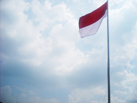 indonesian flagの写真素材