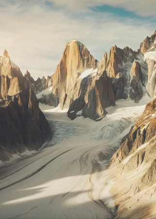 Beautiful mountain landscapes in South Americaの写真素材