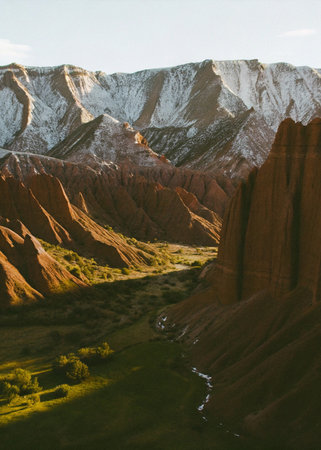 Beautiful view of the Badlands National Park.の写真素材