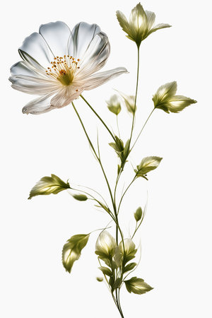 White flowers on a white background. Isolated on white background.の写真素材