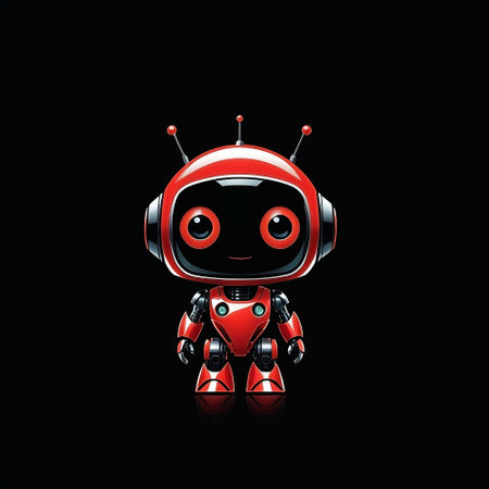 Robot with headphones on a black background. 3d illustration.の写真素材
