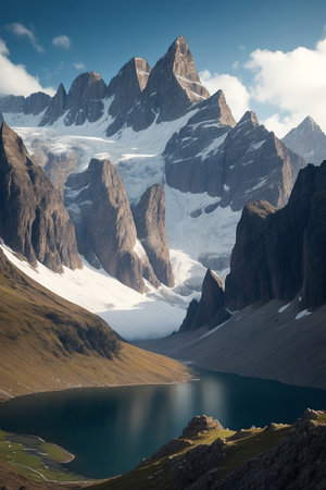 Mount Fitz Roy, Los Glaciares National Park, Patagonia, Argentinaの写真素材