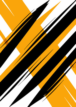 Abstract black and orange striped background. Vector illustration for your design.のイラスト素材