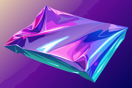Illustration of a crystal on a purple background. Vector illustration.のイラスト素材