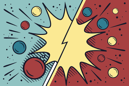 Comic book explosion design, Pop art retro and comic theme Vector illustrationのイラスト素材