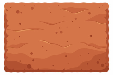 Illustration of a piece of brown bread on a white background.のイラスト素材