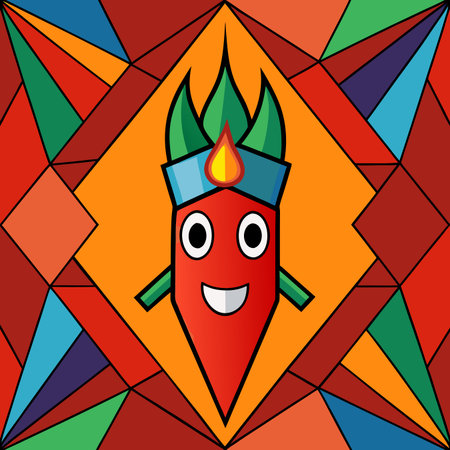 Vector illustration of a cartoon rocket on a colored background. Cartoon rocket.のイラスト素材