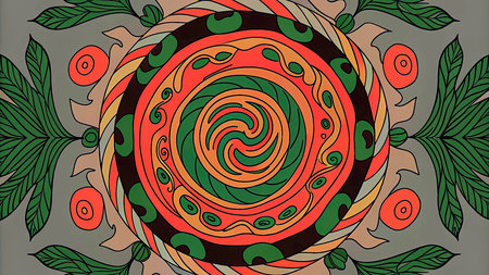 Ornament beautiful card with mandala. Geometric circle element made in vectorの素材