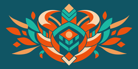Tribal ornament. Geometric element for design. Vector illustration.のイラスト素材